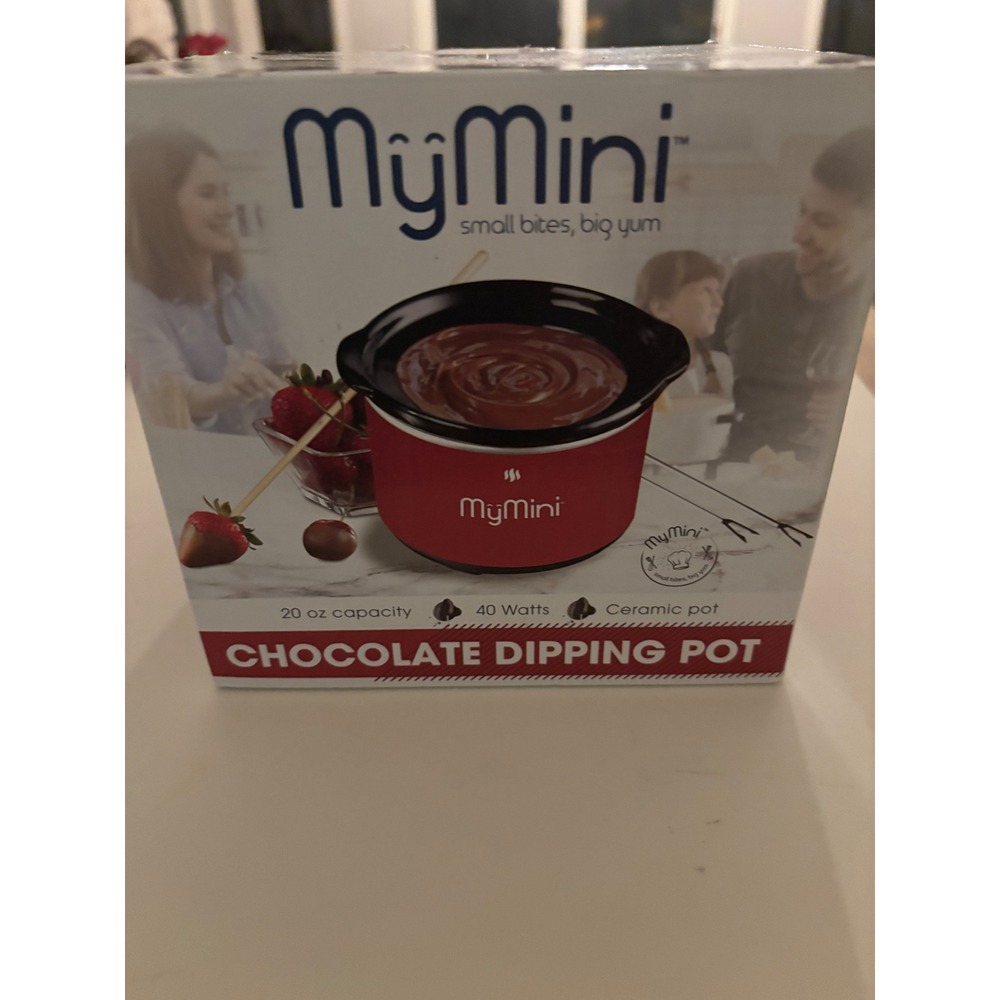 MyMini Chocolate Dipping Pot 20oz Electric Fondue Set Red MCDWM20RD NEW